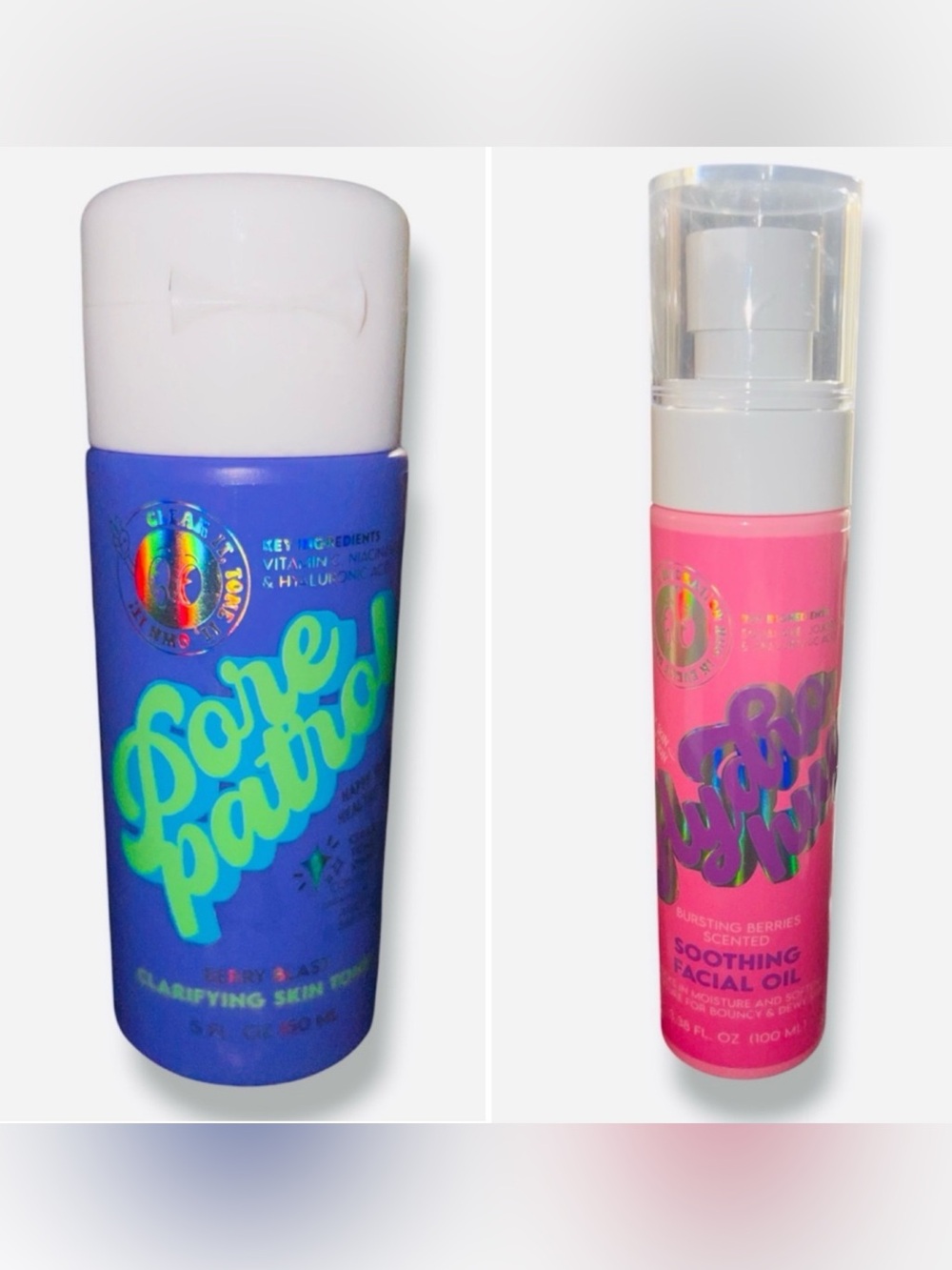 Pore Patrol Toner and Hydro Hug Soothing Facial Oil Set